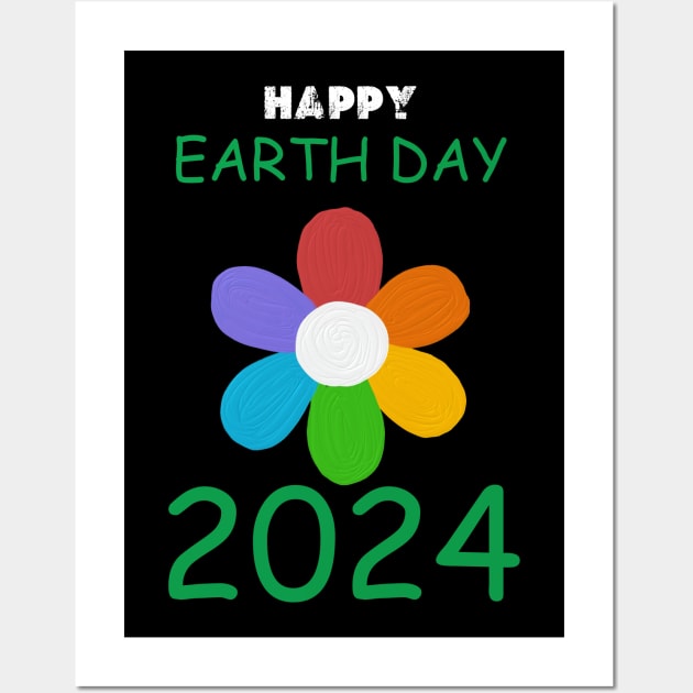 happy earth day 2024 gift april 22 Cute  Lover Rainbow Wall Art by graphicaesthetic ✅